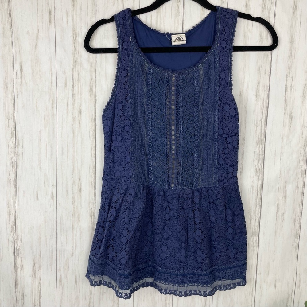 Anthropologie One September crochet lace bohemian tank